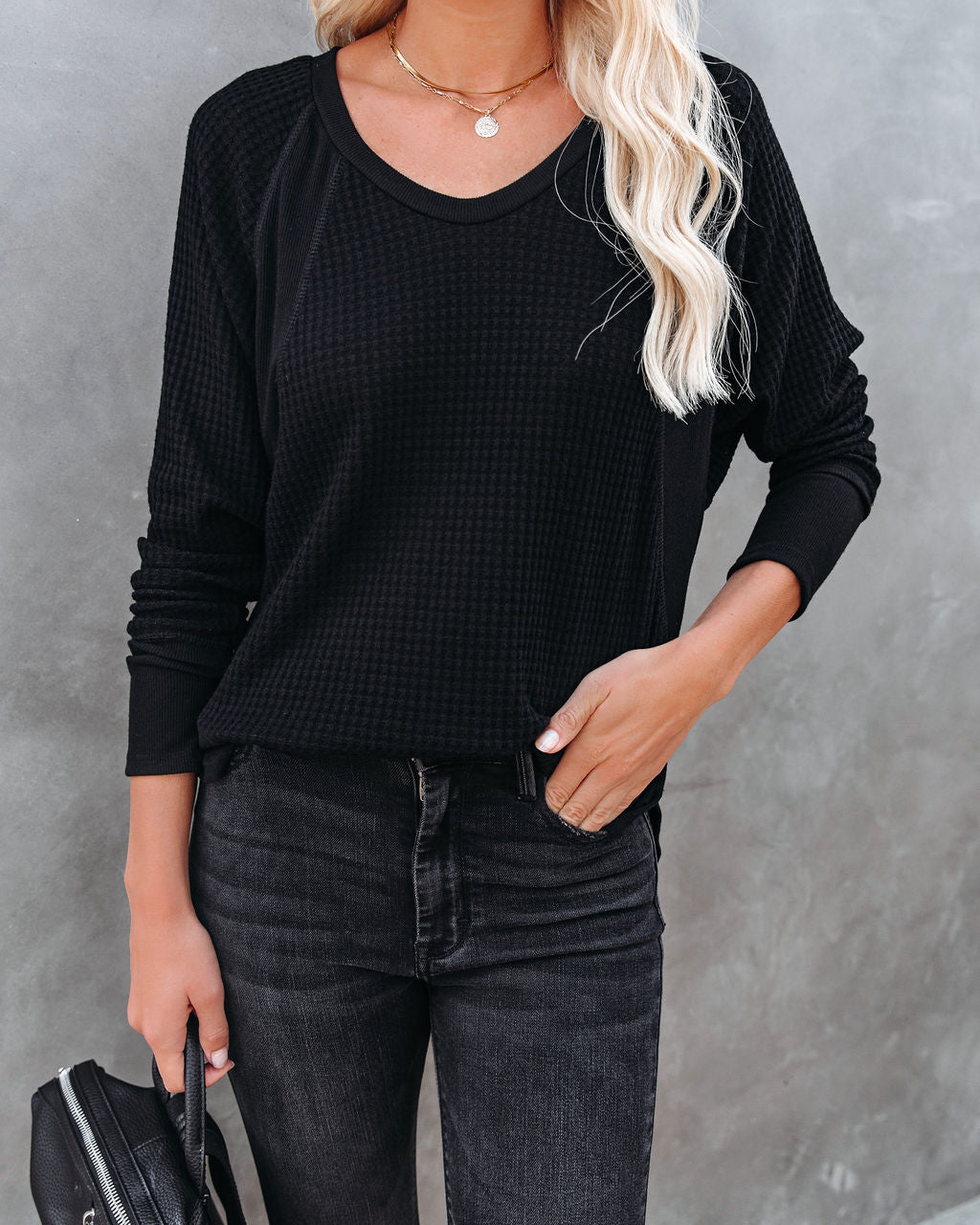 Breckenridge Thermal Contrast Top - Black Ins Street