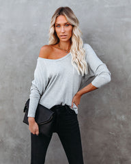 Breckenridge Thermal Contrast Top - Heather Grey Ins Street