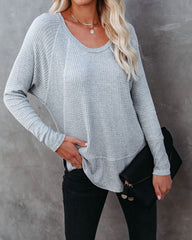 Breckenridge Thermal Contrast Top - Heather Grey Ins Street