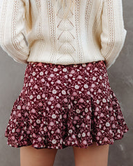 Briar Floral Ruffle Mini Skort Ins Street