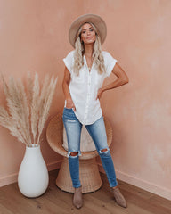 Brielle Linen Blend Button Down Top Ins Street