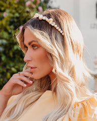 Brie Pearl Embellished Headband Ins Street