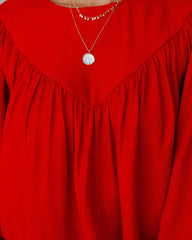 Bright As A Button Blouse - Red - FINAL SALE Ins Street