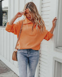 Brisk Half Zip Knit Sweater - Orange - FINAL SALE Ins Street