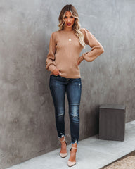 Bubble Over Ribbed Knit Sweater - Coffee - FINAL SALE Ins Street