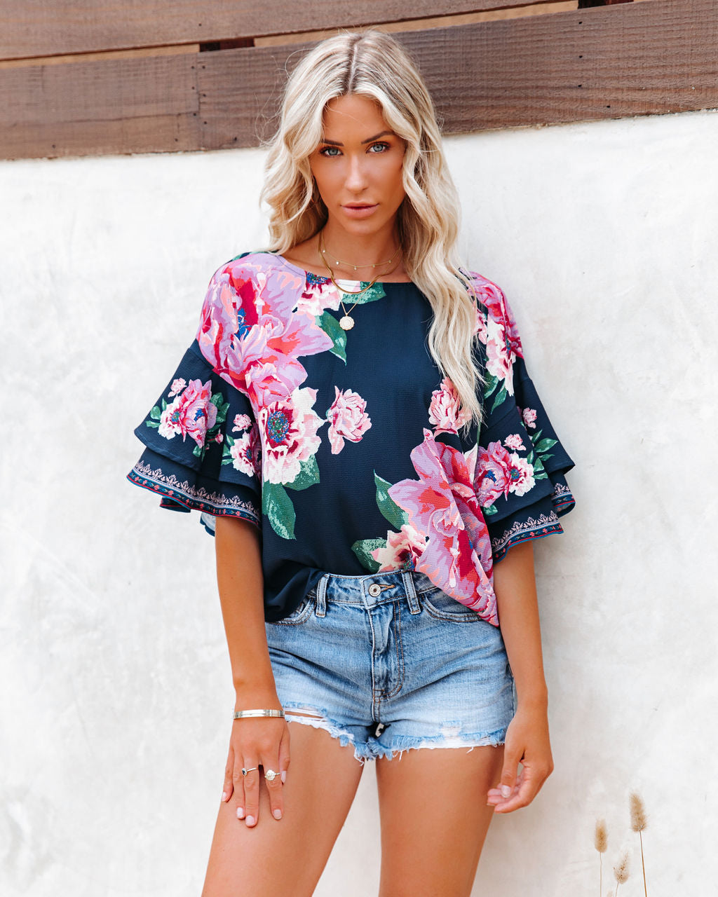 Bursting Blooms Floral Blouse Ins Street