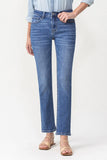 Lovervet Full Size Maggie Midrise Slim Ankle Straight Jeans Ins Street