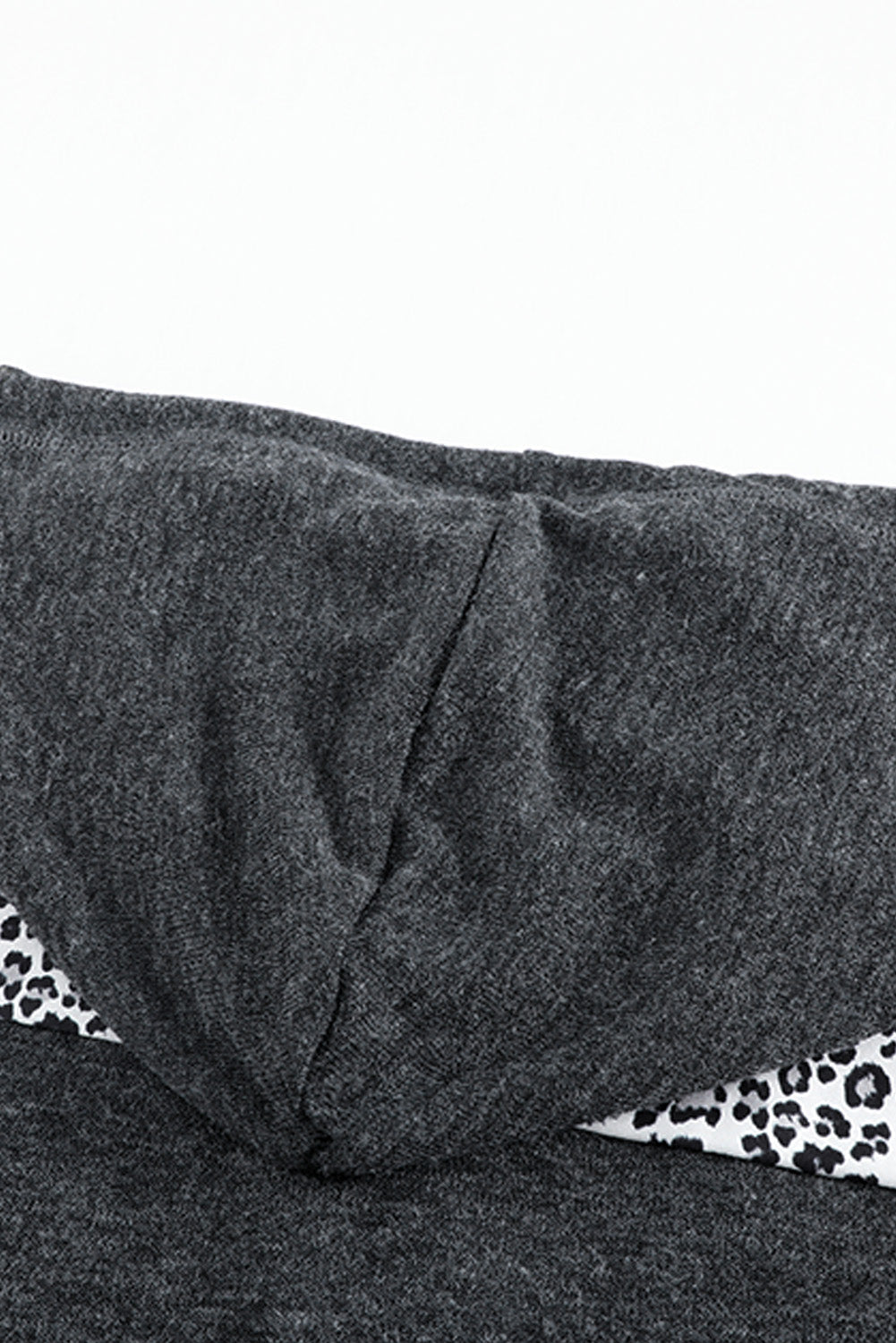 Leopard Print Sleeve Drawstring Hoodie Ins Street