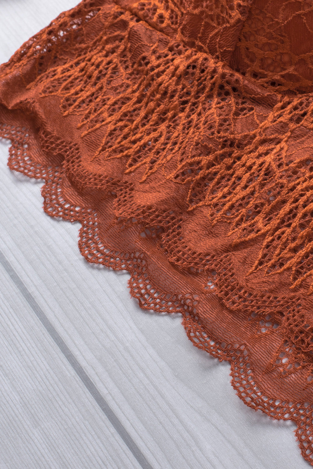 Lace Scalloped Crisscross Strap Bralette Ins Street