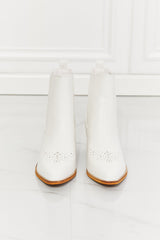 MMShoes Love the Journey Stacked Heel Chelsea Boot in White Ins Street