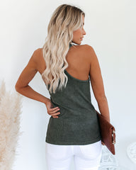 PREORDER - Cactus Washed Cotton Racerback Tank - Olive Ins Street