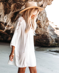 Calabasas Lace Cover-Up Dress - Off White Ins Street