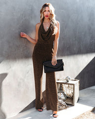 Call The Shots Shimmer Halter Jumpsuit - FINAL SALE Ins Street