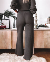 Candlelight Cotton Pocketed Ribbed Pants - Charcoal - FINAL SALE Ins Street