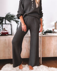 Candlelight Cotton Pocketed Ribbed Pants - Charcoal - FINAL SALE Ins Street