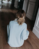 Candy Hearts Cowl Neck Sweater - Light Blue - FINAL SALE Ins Street