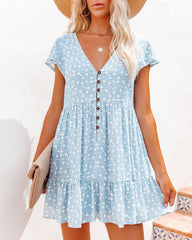 Carolina Floral Button Down Babydoll Dress Ins Street