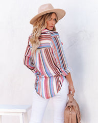 Carrigan Striped Button Down Top Ins Street