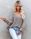 Carry On Knit V-Neck Sweater - Cocoa - FINAL SALE Ins Street