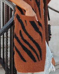 Cayla Pocketed Zebra Duster Cardigan - FINAL SALE Ins Street