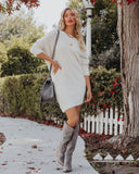Cecelia Asymmetrical Knit Sweater Dress - Buttercream - FINAL SALE Ins Street