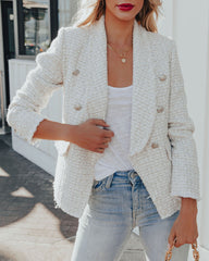 Celena Pocketed Tweed Blazer Ins Street