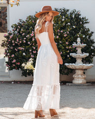 Ceremony Smocked Embroidered Lace Maxi Dress Ins Street