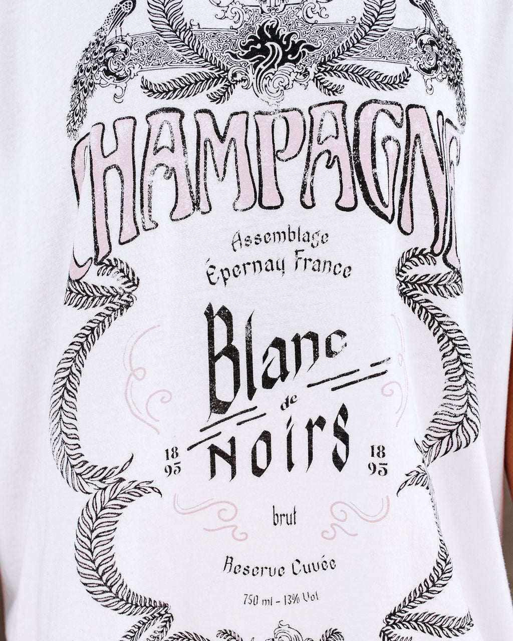 Champagne Blanc De Noirs Cotton Relaxed Tee Ins Street