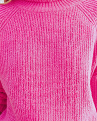 Charismatic Turtleneck Knit Sweater - Pink Ins Street