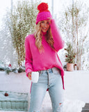 Charismatic Turtleneck Knit Sweater - Pink Ins Street