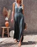 Choose Wisely Knit Maxi Dress - Olive POL-001