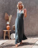 Choose Wisely Knit Maxi Dress - Olive POL-001