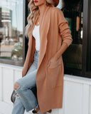 Cinnamon Pocketed Knit Cardigan - Camel ON T-001