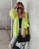 Claudine Knit Cardigan - Lime Green - FINAL SALE DEE-001
