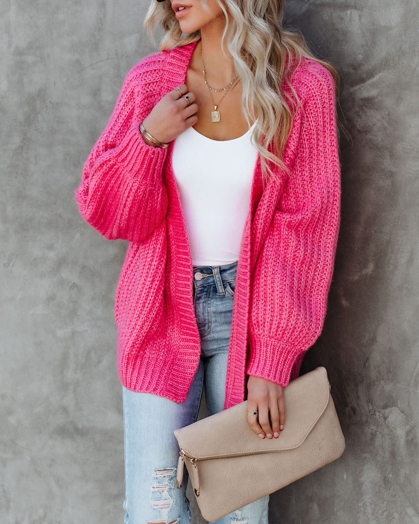 Claudine Knit Cardigan - Pink – InsStreet