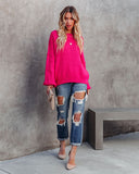 Claus For Celebration Boat Neck Sweater - Hot Pink - FINAL SALE