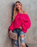 Claus For Celebration Boat Neck Sweater - Hot Pink - FINAL SALE &MER-001