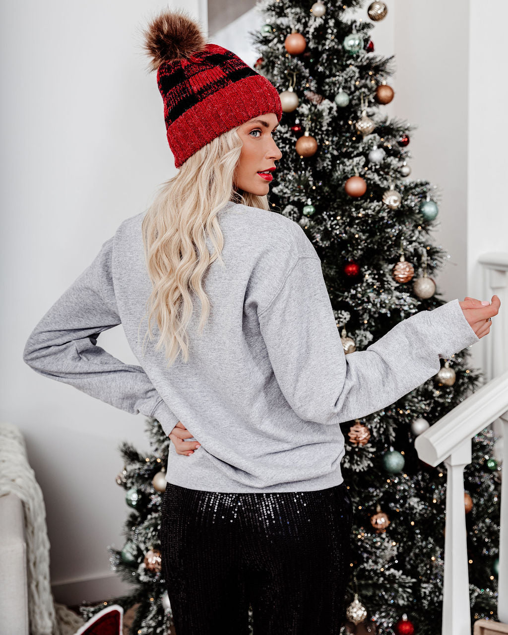 Coffee & Christmas Music Cotton Blend Sweatshirt - FINAL SALE LULU-001