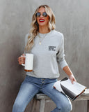 Coffee With My Pup Cotton Blend Pullover - FINAL SALE LULU-001
