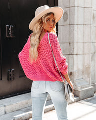 Cole Valley Chenille Sweater - Bubblegum Pink - FINAL SALE POL-001