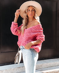 Cole Valley Chenille Sweater - Bubblegum Pink - FINAL SALE POL-001