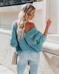 Cole Valley Chenille Sweater - Dusty Emerald - FINAL SALE POL-001