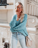Cole Valley Chenille Sweater - Dusty Emerald - FINAL SALE POL-001