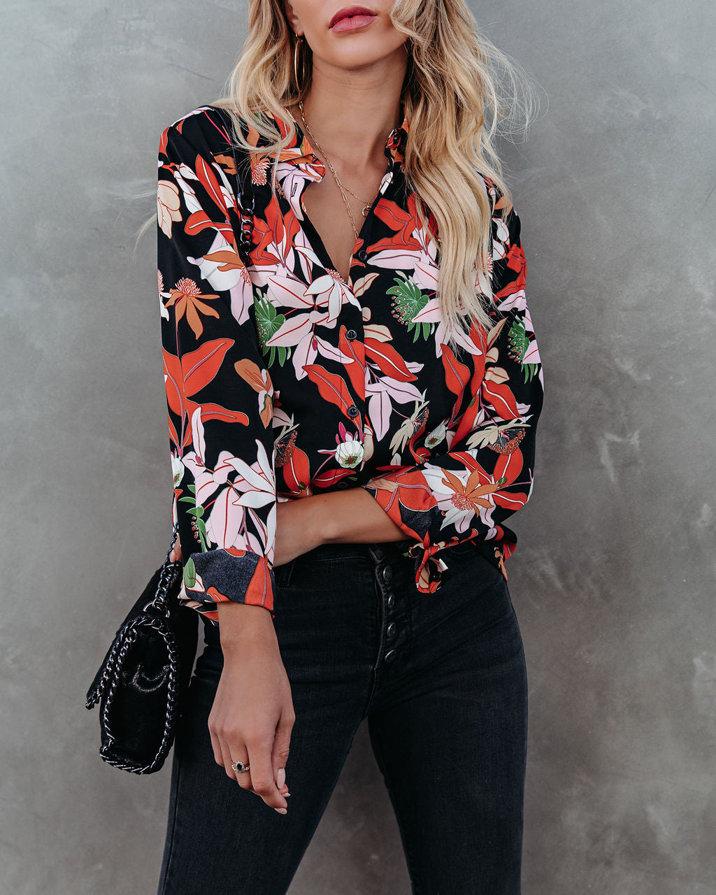 Come On Darling Floral Button Down Blouse - FINAL SALE FATE-001