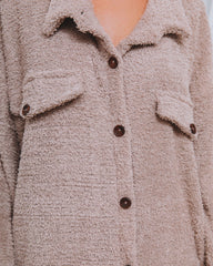 Companion Fuzzy Knit Shacket - Mocha - FINAL SALE BUCK-001