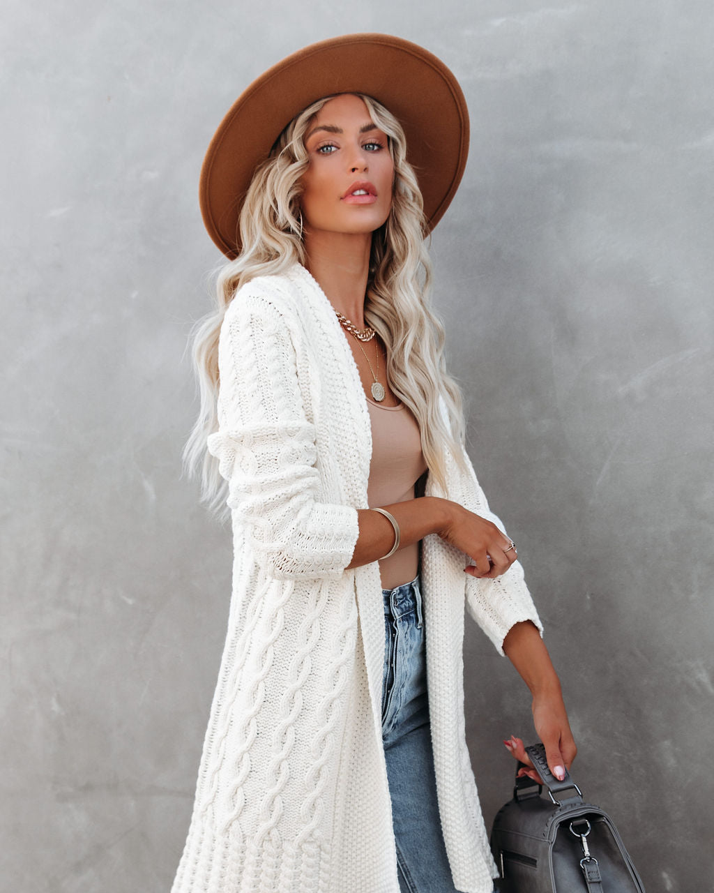 Corben Cotton Blend Cable Knit Cardigan - FINAL SALE DEE-001