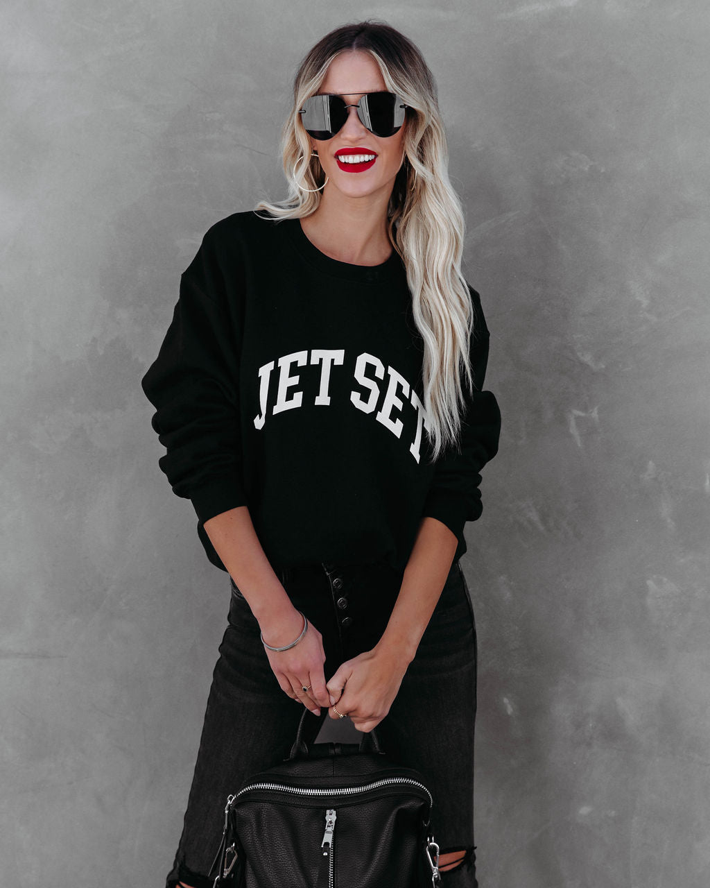 Cotton Blend Jet Set Sweatshirt LULU-001