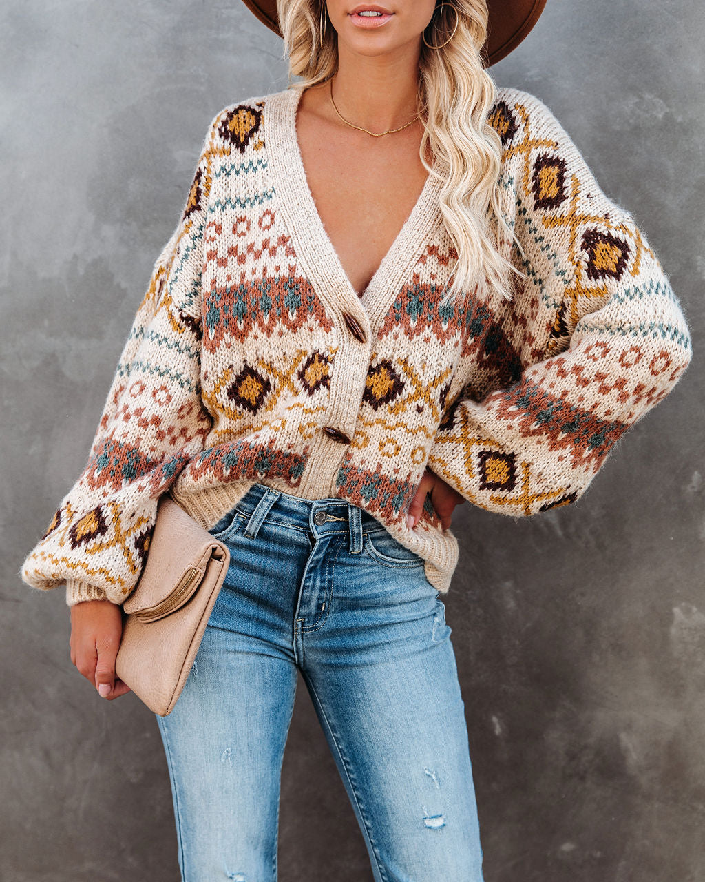 Country Cottage Button Front Relaxed Cardigan - FINAL SALE – InsStreet