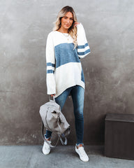 Count The City Blocks Colorblock Sweater O & -001