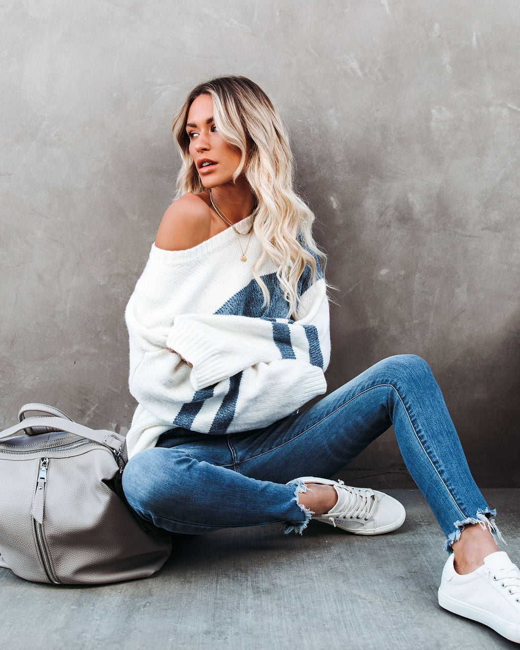 Count The City Blocks Colorblock Sweater O & -001